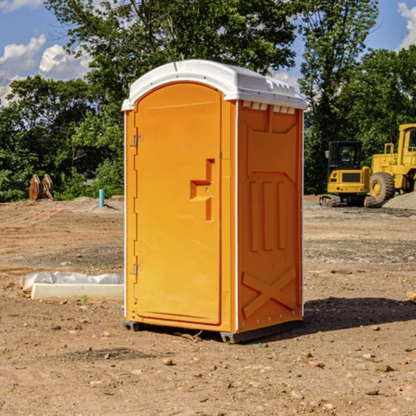 how often are the porta potties cleaned and serviced during a rental period in Tindall